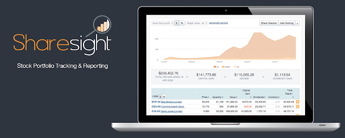 Sharesight: Portfolio Snapshot & Quick Access marquee promo image