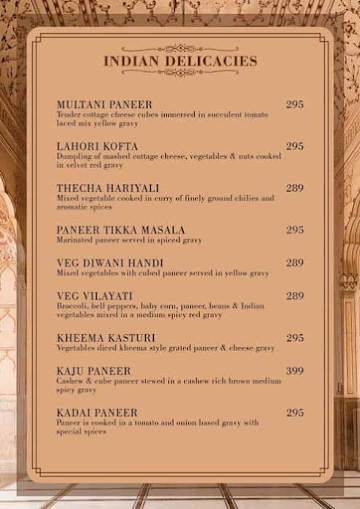 Panayaa menu 