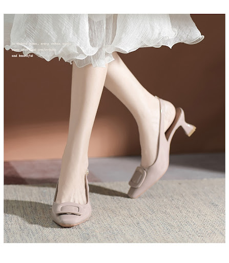 Title 16, Summer closed toe buckle high heels stiletto he...