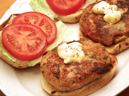 Moist, flavorful and healthy hoisin- ginger salmon burgers are simple to make, quick to cook and are a great replacement for beef burgers.