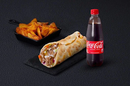 Non-Veg Shawarma With Side And Beverage Meal