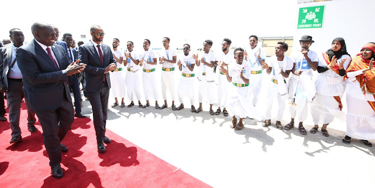 President William Ruto is entertained in Mogadishu, Somalia on February 1,2023.
