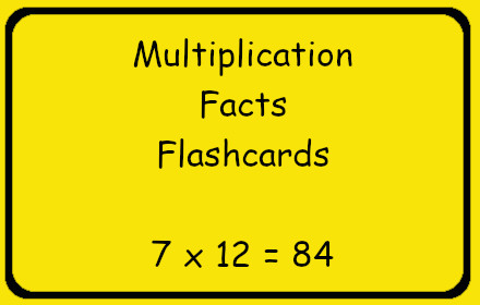 Flash Cards : Multiplication Facts Preview image 0