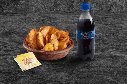 Potato Wedges And Thums Up