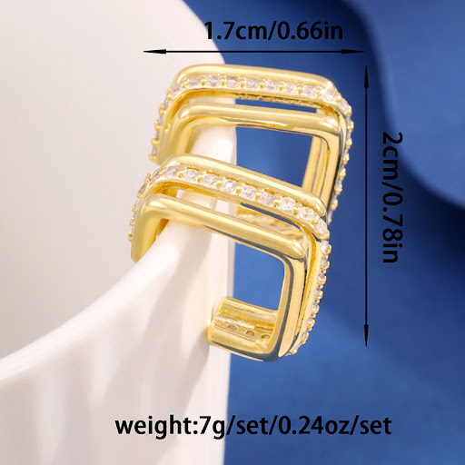 Title 1, Special-interest Design Three-layer Square Stud...