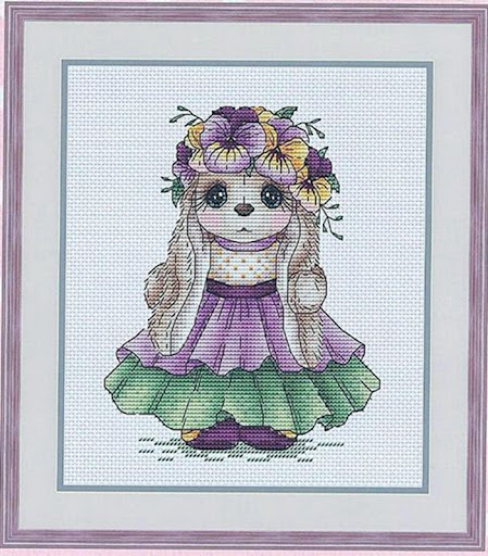 Title 13, Rabbit style cross stitch kit for beginners. Cr...