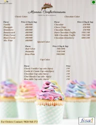 Manna Confectioneries menu 1