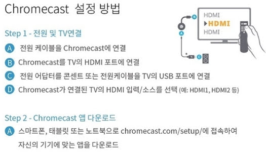 크롬캐스트 설정방법1