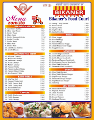 Bikaner's Food Court menu 2