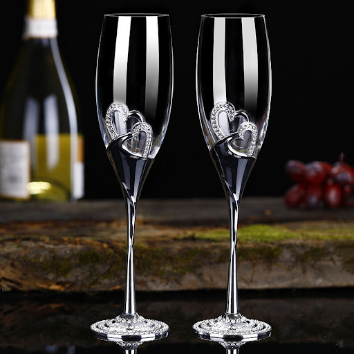 Title 3, Household Sparkling Wine Cup Couple Pair Set En...