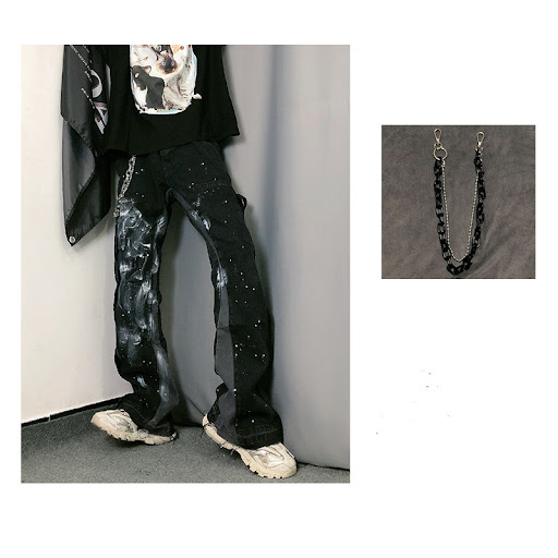 Title 2, Whoa Gift Chain Jeans Pants Hiphop Wash oOld Sp...