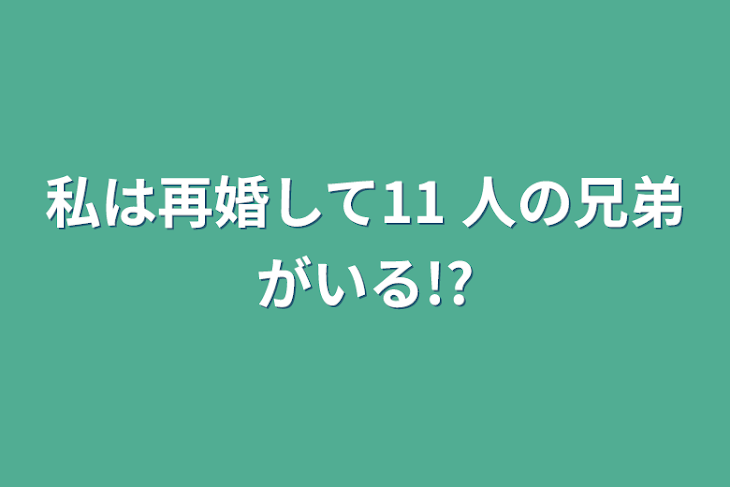 「私は再婚して11 人の兄弟がいる!?」のメインビジュアル