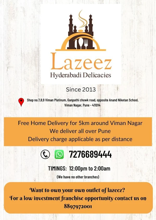 Lazeez By Hyderabadi Delicacies menu 