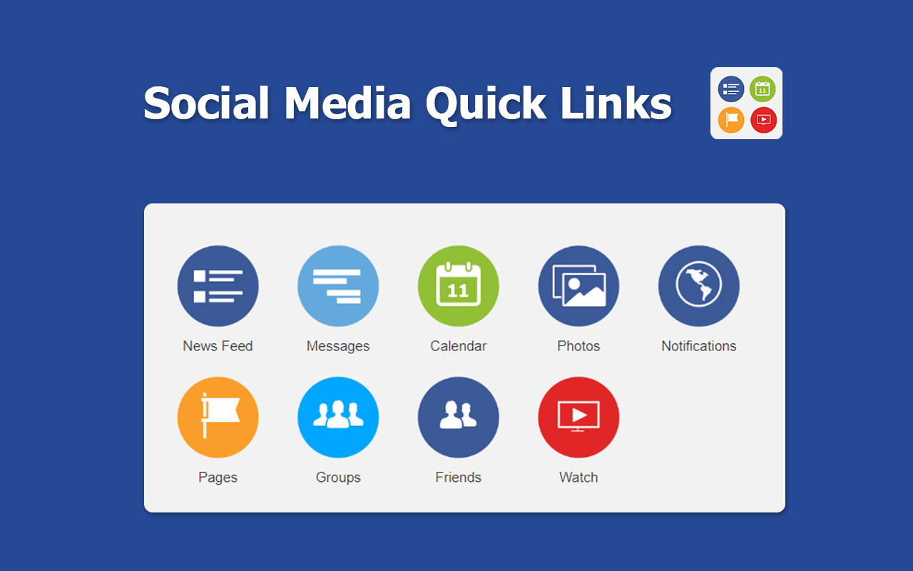 Social Media Quick Links Preview image 3