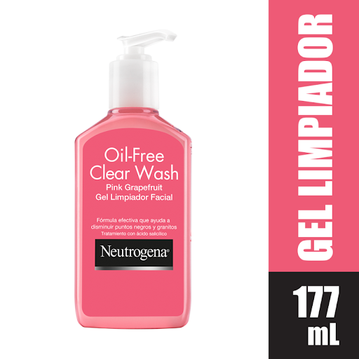 Gel Neutrogena Limpiador Facial Oil Free Clear Wash x 177 ml
