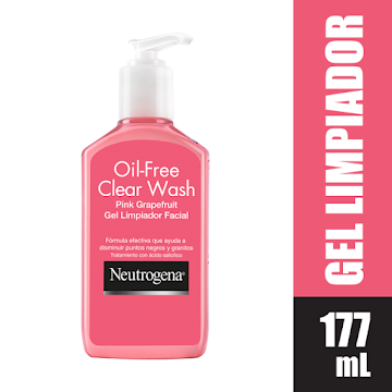 Gel Neutrogena Limpiador Facial Oil Free Clear Wash x 177 ml  