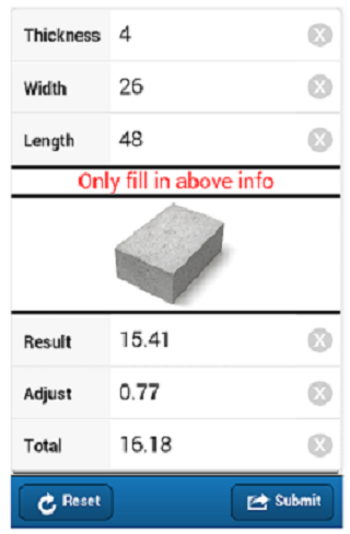 Slab Calculator