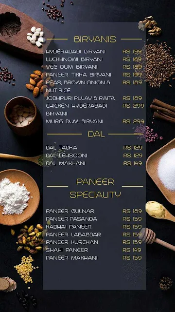 Masala Tadka menu 