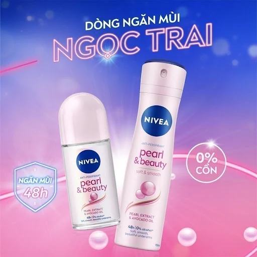 Lăn Ngăn Mùi NIVEA Pearl&Beauty Dưỡng Sáng Da Ngọc Trai (50 ml)