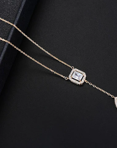 Micro-inlaid zircon necklace - 0