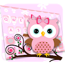 Download Pink Owl Keyboard Theme Install Latest APK downloader