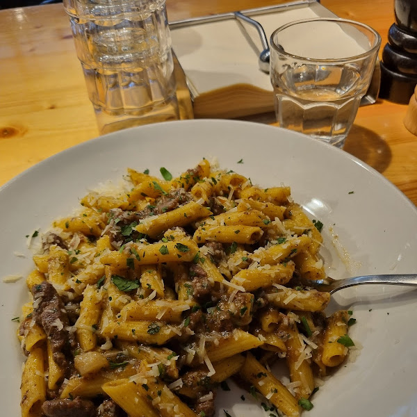 Pasta with deer rague