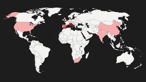 Infection map (source: MVISION Insights)