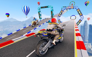 Superhero Bike Mega Ramp Stunt Screenshot