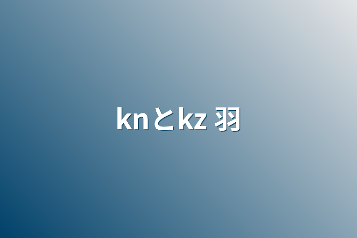 「knとkz    羽」のメインビジュアル