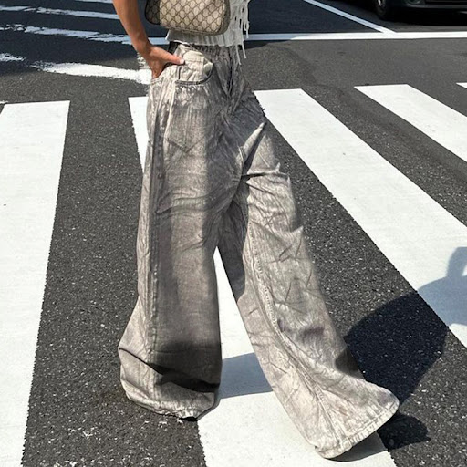 Title 6, Personalized Distressed Washed High Waist Loose...