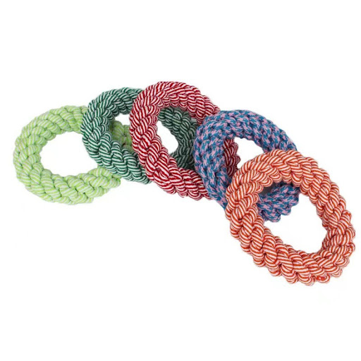 Title 11, Cotton string molar braided ring knot toy for d...