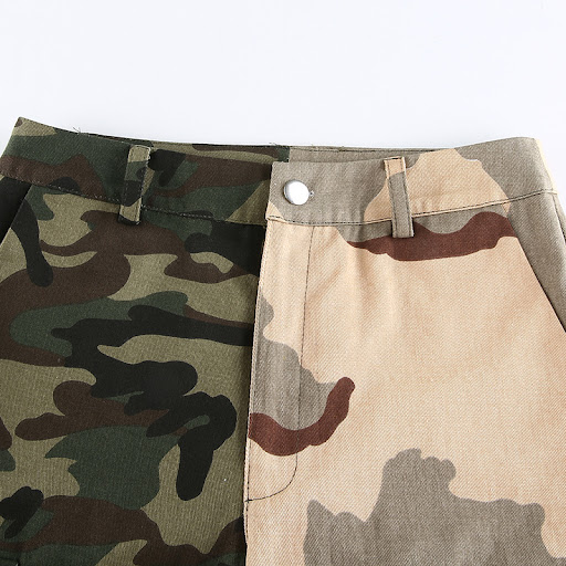 Title 7, Sexy Pocket Cargo Pants for Women, Clash Camo C...