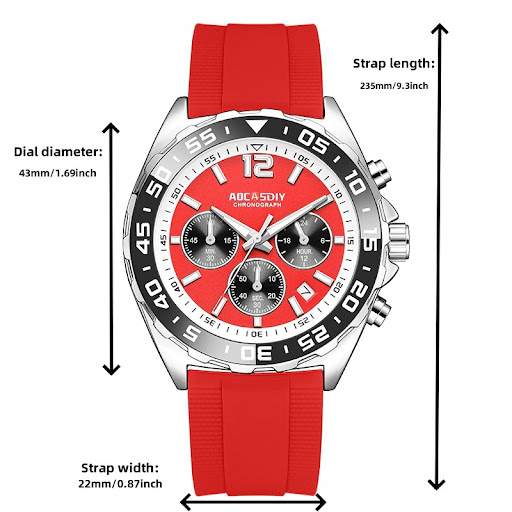 Title 1, Dynamic Colorful Mens Silicone Band Watch feat...
