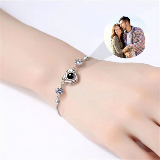Title 5, Womens S925 Silver Simple Projection Bracelet ...