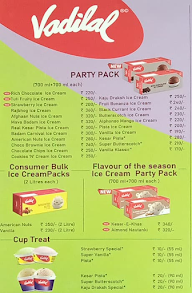 Vadilal Ice Creams menu 4