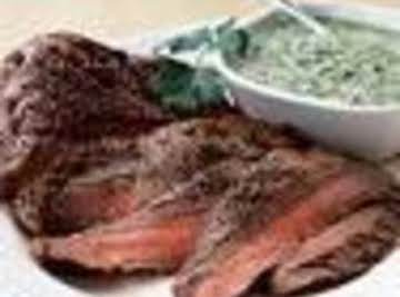 Steak with Blue Cheese Dressing