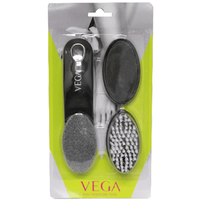 Vega 4-in-1 Pedicure Tool - Pd-27, Colour May Vary - 4 pcs