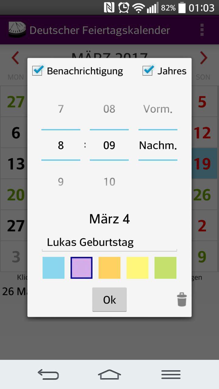 2017 Deutscher Kalender NoAds Screen 3