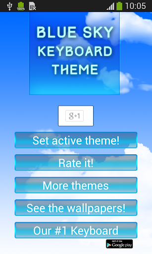 Blue Sky Keyboard Theme