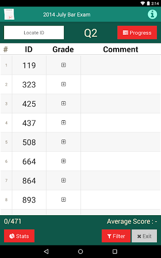 IN Bar - Grading Application