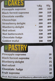 Kwality's Cake Shop menu 1