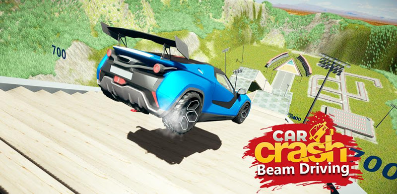 Car Crash Beam  Drive Sim: Death Stairs Jump Down