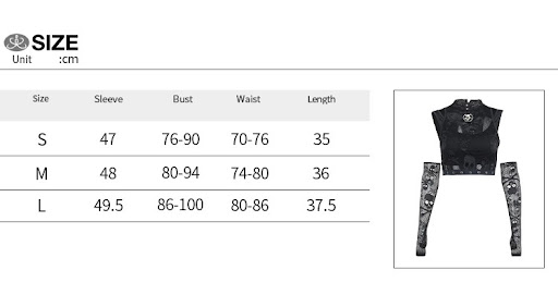 Title 1, Skull Mesh Sleeve Lace See-through Gothic Vest ...
