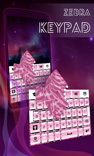 Zebra Keypad Pink