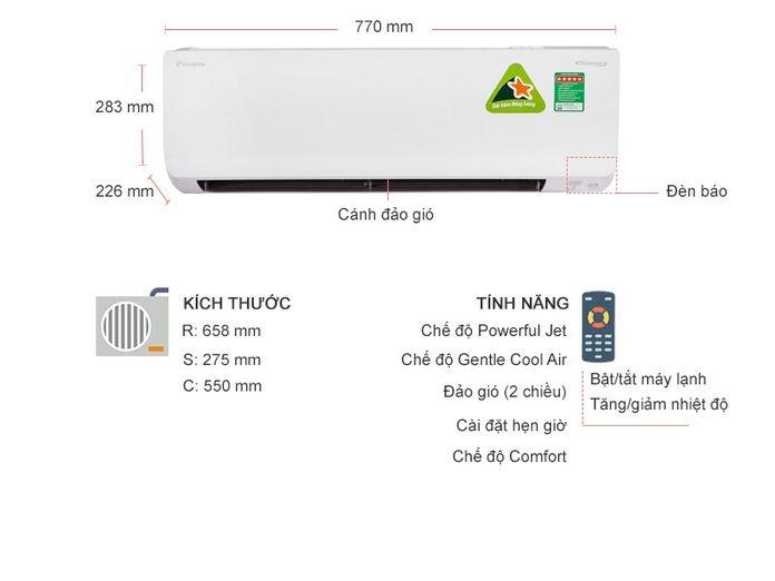 Máy lạnh Daikin Inverter 1 HP FTHF25RAVMV