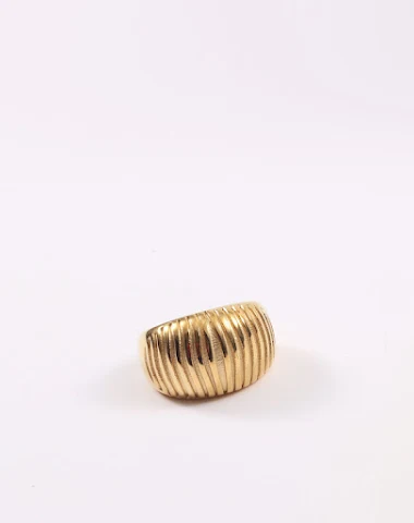 Bague d'index rétro en acier titane - 1