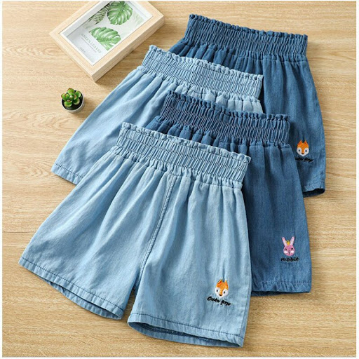 Title 7, New Western Style Jeans Shorts for Girls, Comfo...