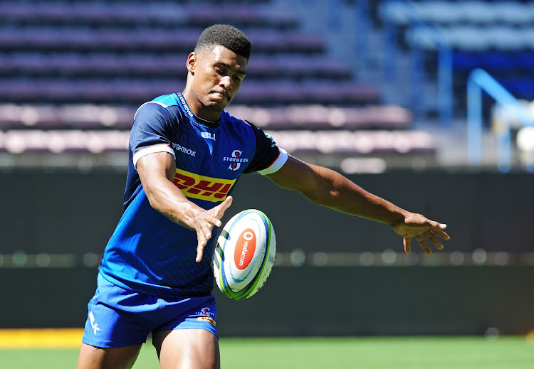 Damian Willemse of the DHL Stormers during a training session at Newlands Stadium in Cape Town on April 14 2019.