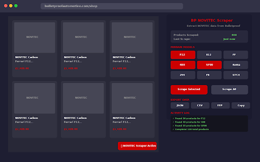 BP NOVITEC Scraper for FFP screenshot 1
