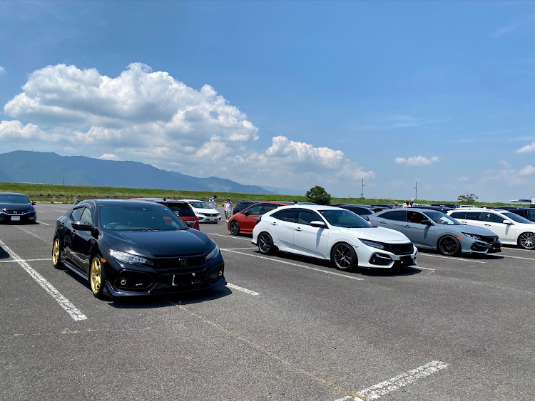 シビックのジェイド東海オフ・木曽三川公園第3駐車場・ジェイドじゃ無いけど参加・二次会オフ会・CROSS kj主催のオフ会に関するカスタム事例の投稿画像4枚目